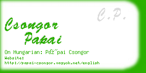 csongor papai business card